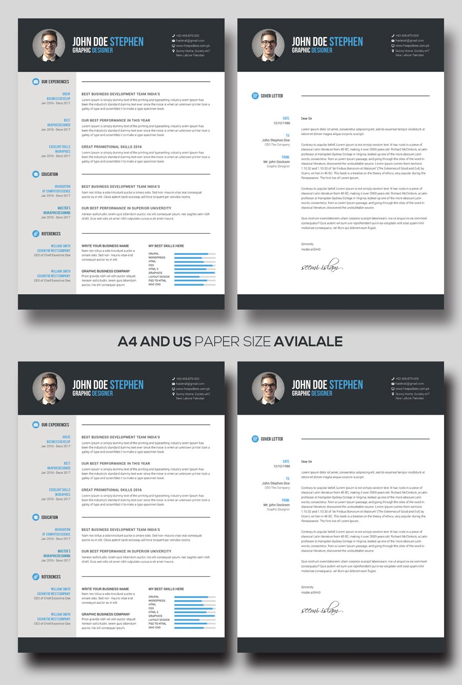 Free Ms.Word Resume and CV Template