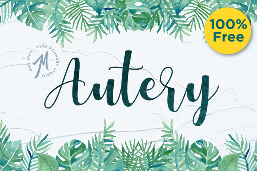 Autery Script Font Free
