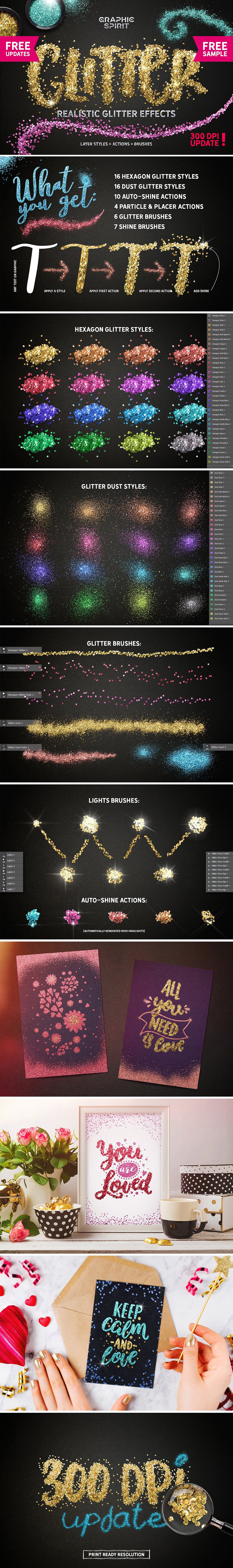 Free Glitter Photoshop Styles