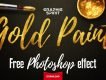 Free Gold Paint Photoshop Effect