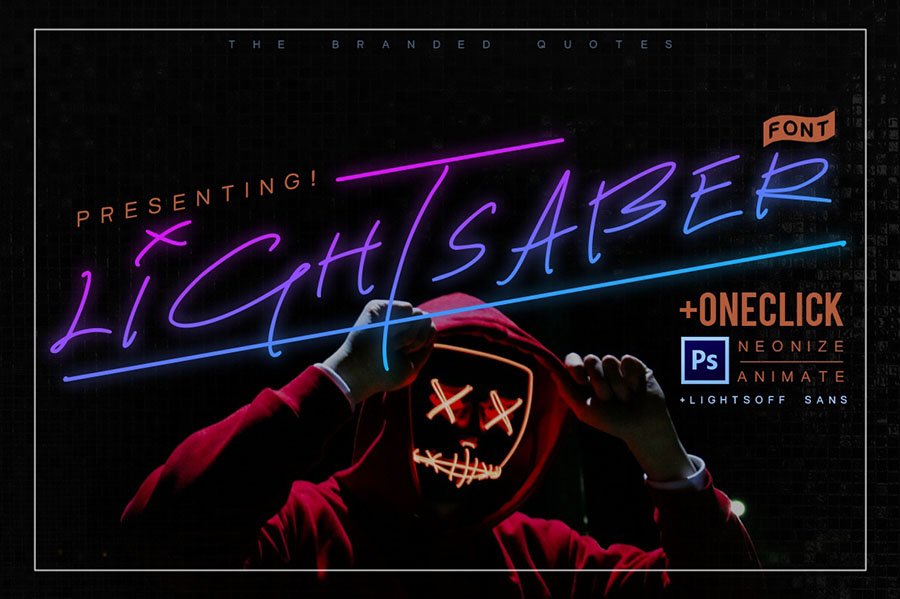 Lightsaber Neon Font Demo
