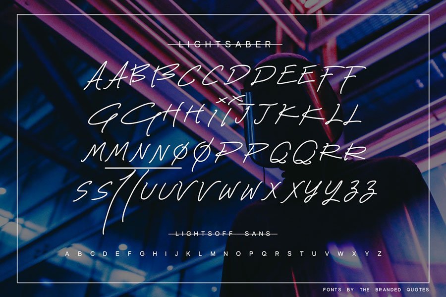 Lightsaber Neon Font Demo