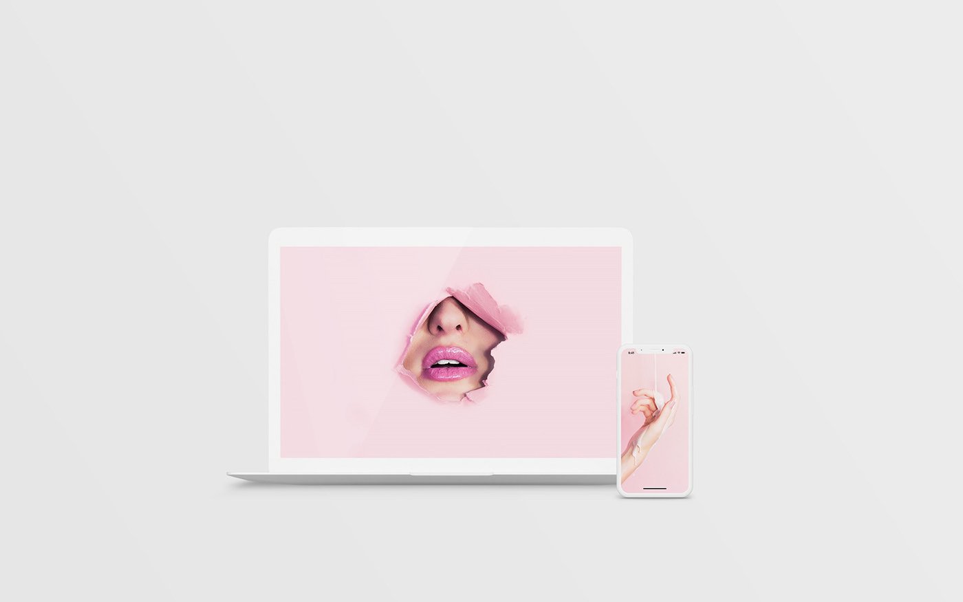 Macbook iPhone PSD Mockup