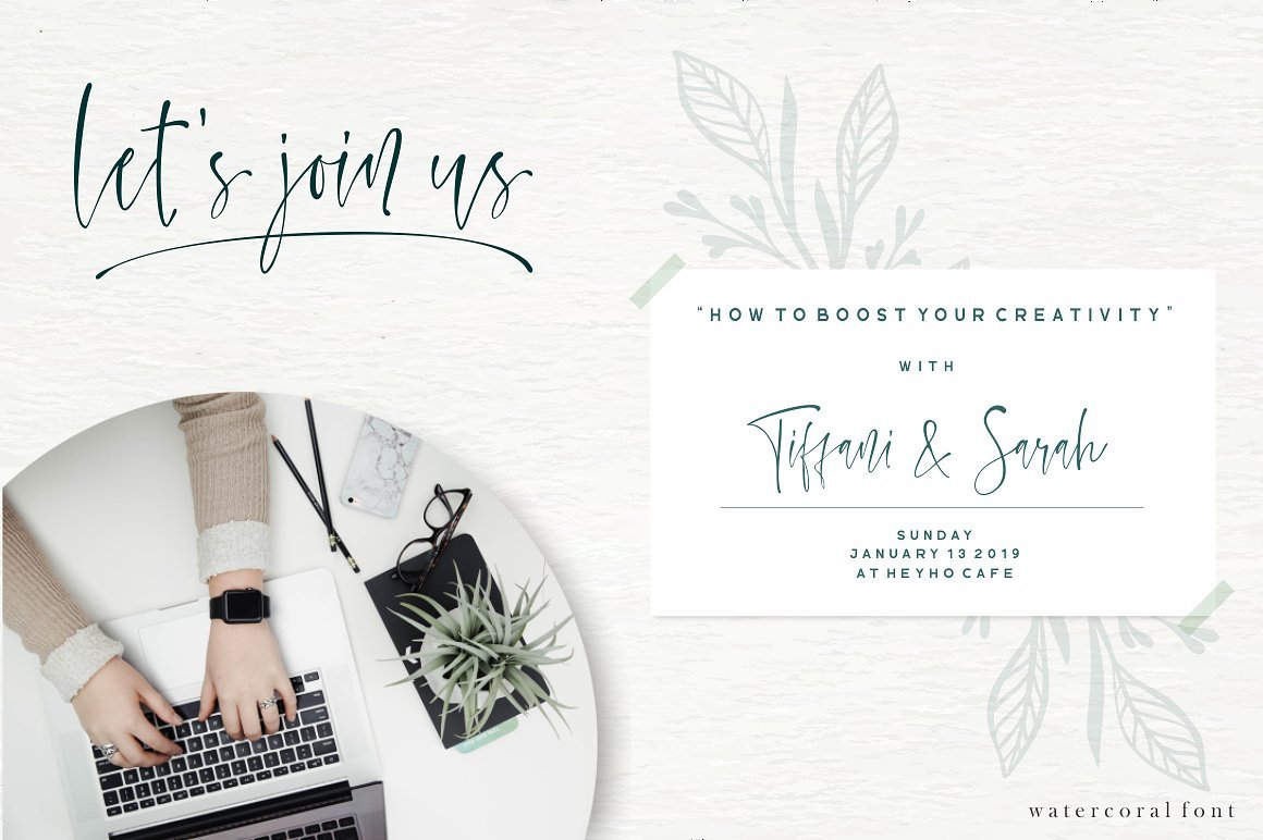 Watercoral Script Free Demo