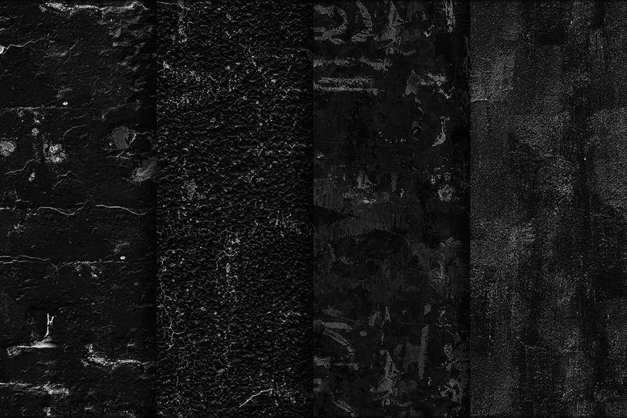 20 Black Wall Seamless Textures