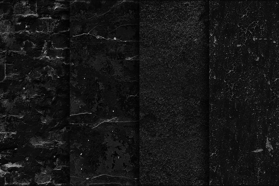 20 Black Wall Seamless Textures