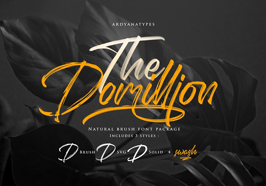 Domillion Brush Font Demo
