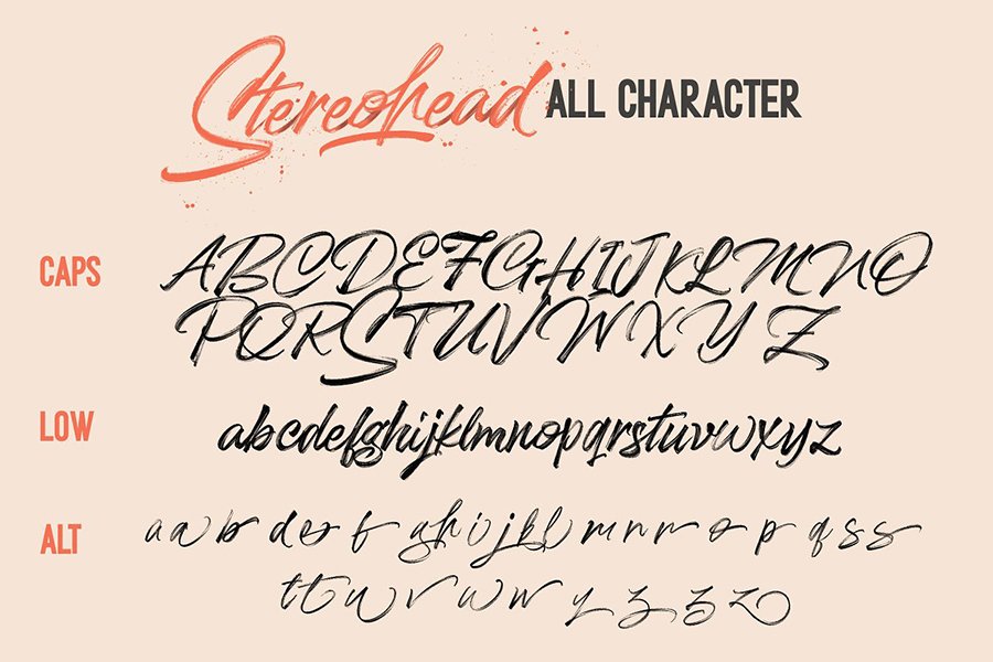 Stereohead Brush Lettering Font