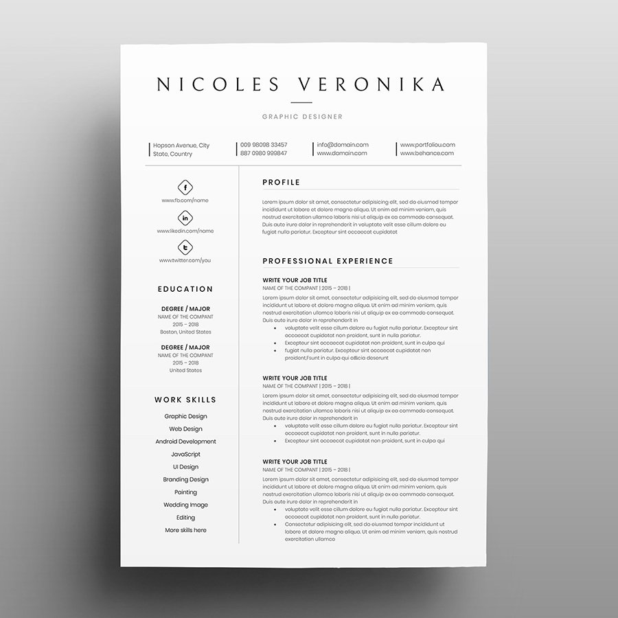 Veronika – Free Resume Template