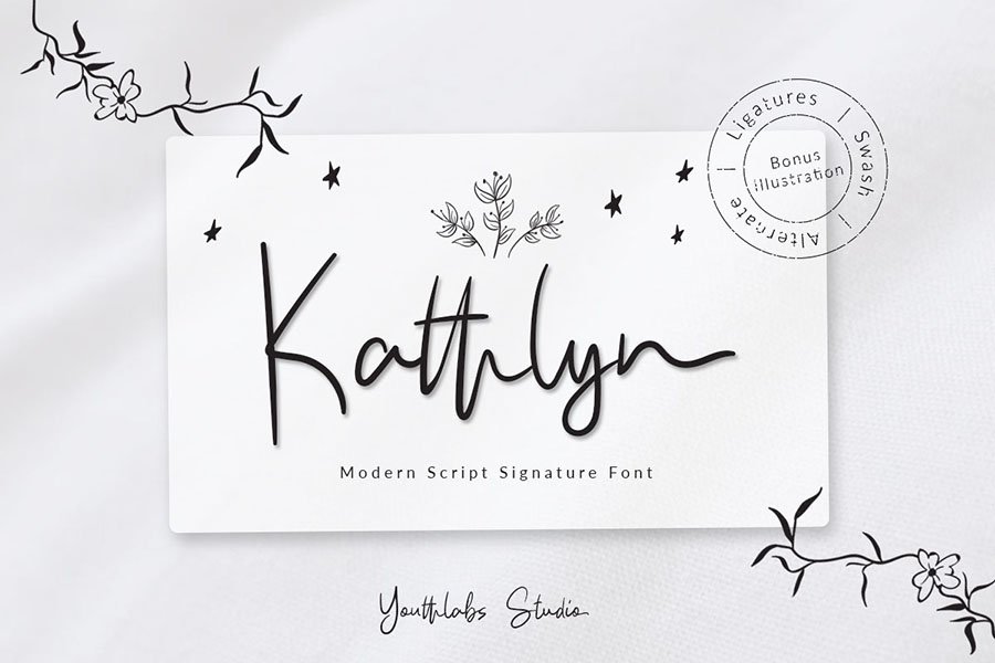 Kathlyn Signature Font Demo