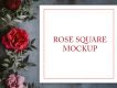 Square Card Roses Mockup