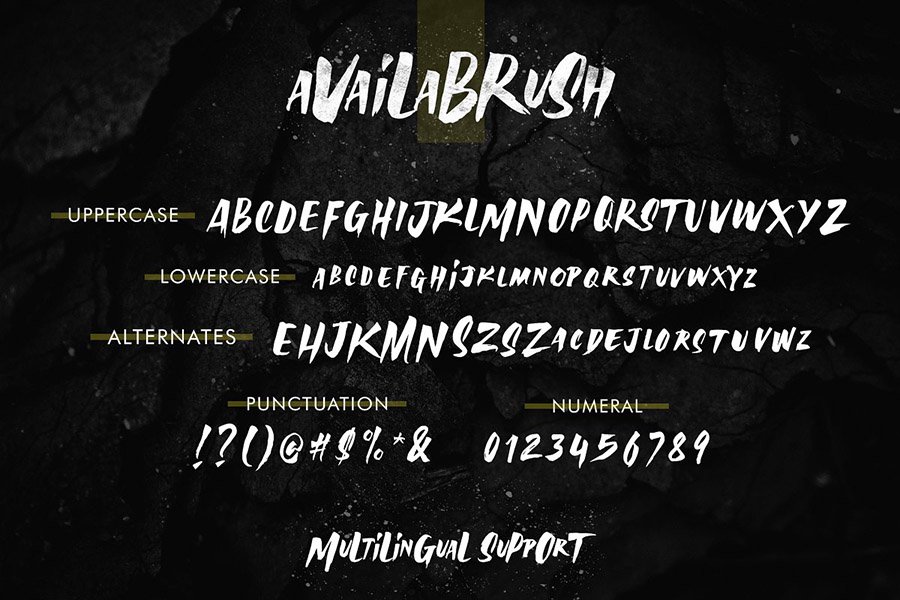 Availabrush Display Brush Font