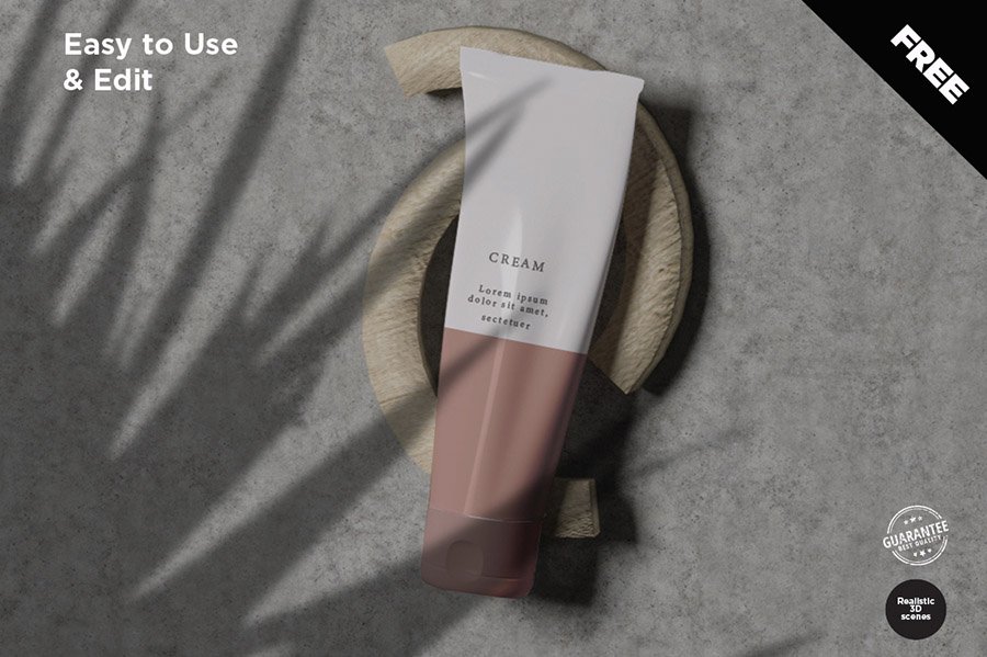 Cosmetic Tube Free Mockup