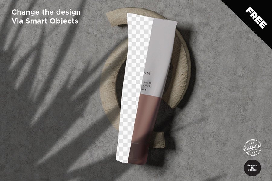Cosmetic Tube Free Mockup