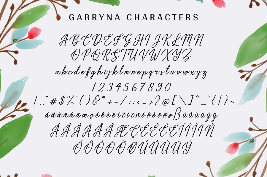 Gabryna Script Free Demo