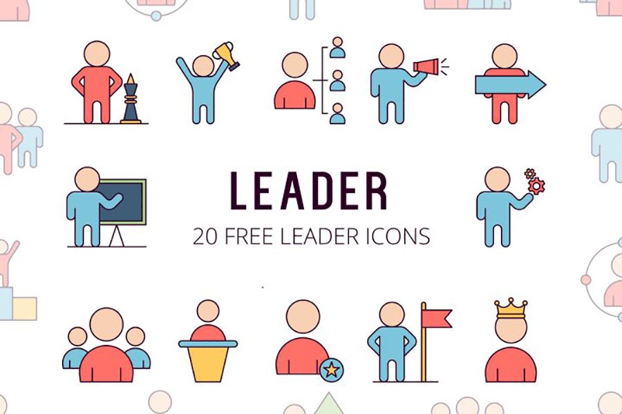Leader Vector Icon Set