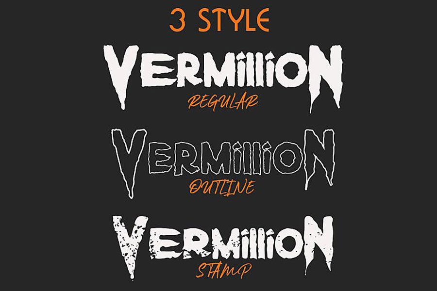 Vermillion Display Font Demo