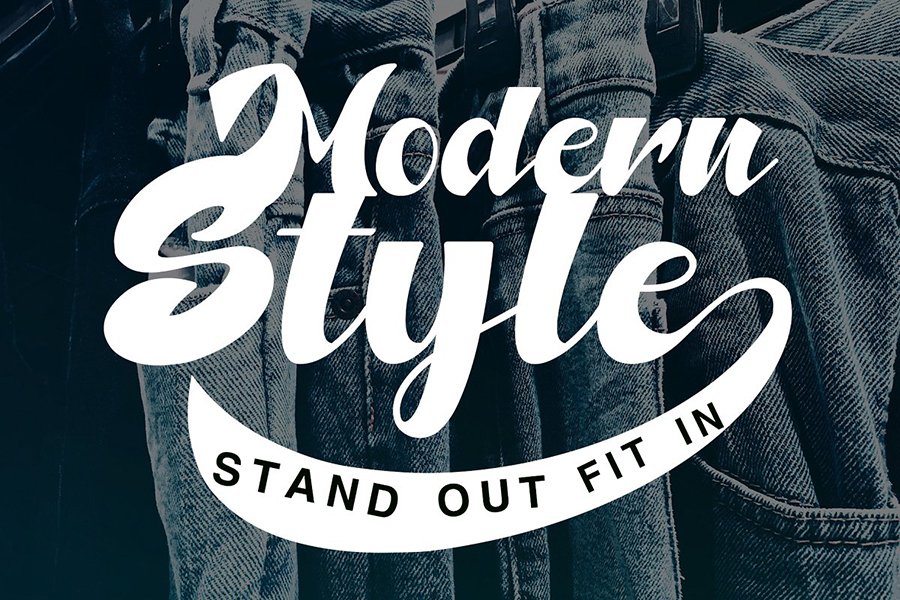 North Blue Bold Script Font