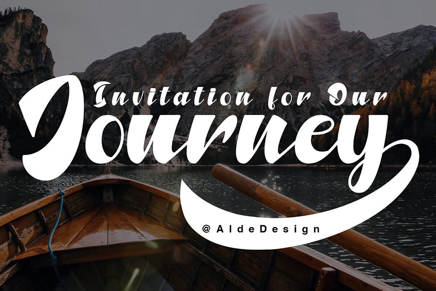 North Blue Bold Script Font