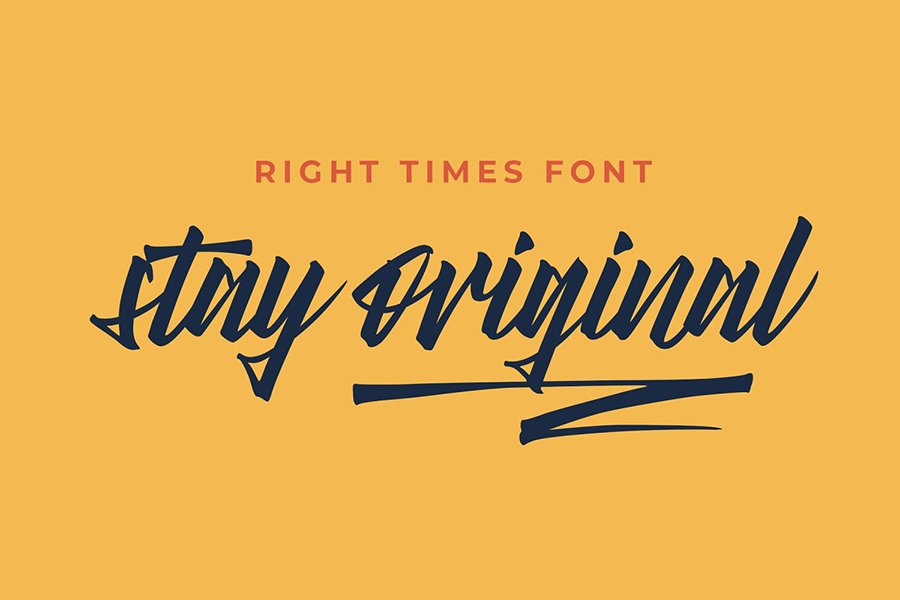 Right Times Brush Script