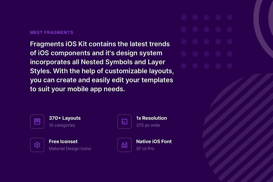 Fragments iOS Wireframe Kit