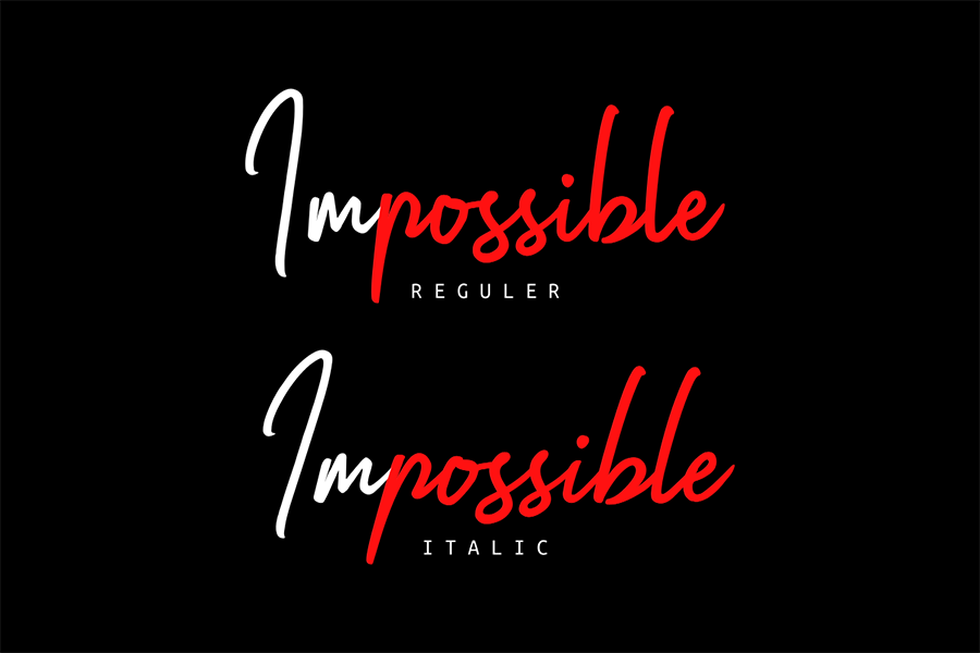 Impossible Script Font Demo