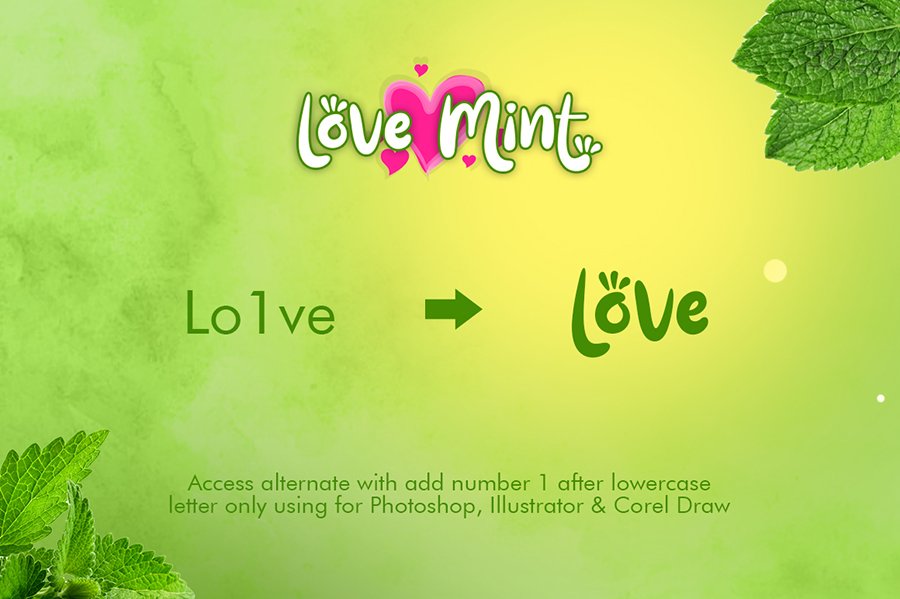 Love Mint Display Font Demo