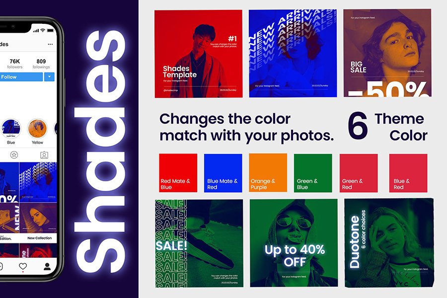 Shades Social Media Templates