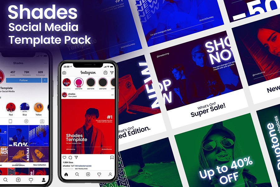 Shades Social Media Templates
