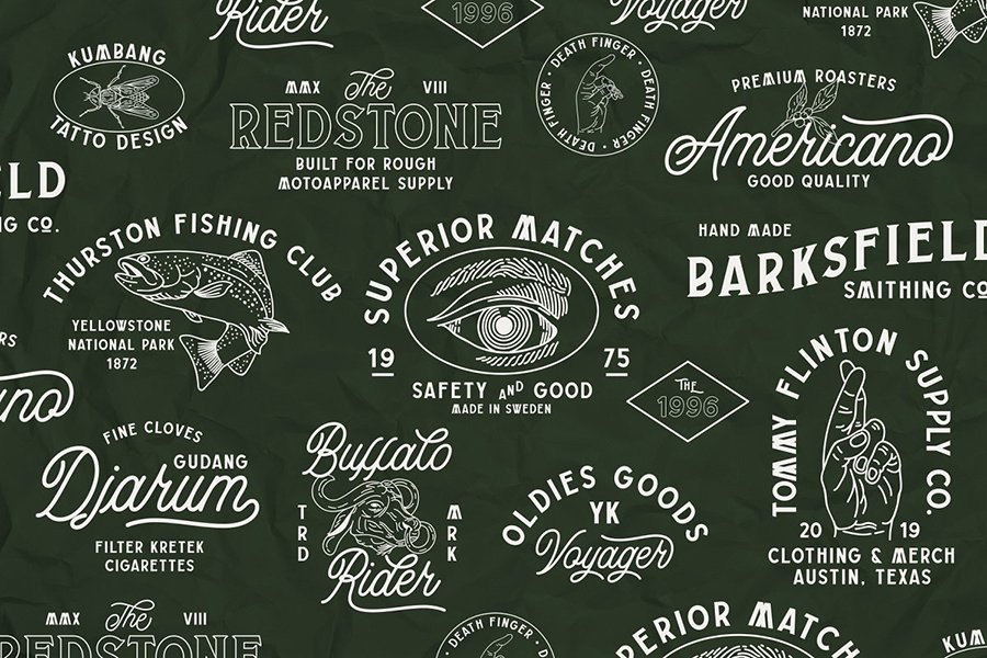 Buryland Vintage Monoline Script