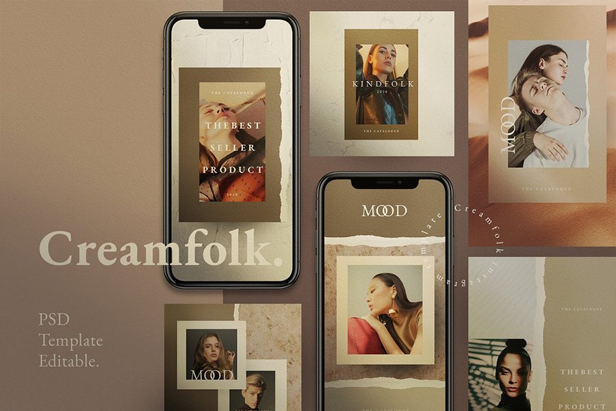 Creamfolk Social Media Template
