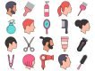 Hairdresser Vector Icon Set