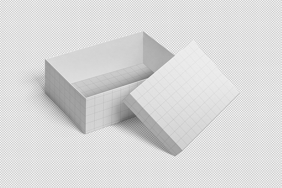 Free Shoe Box Mockup Set