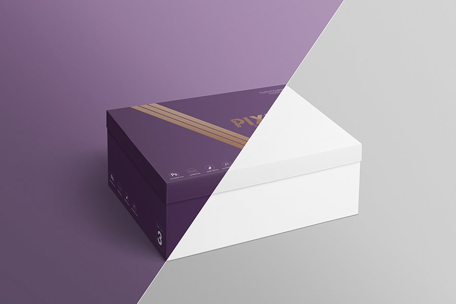 Free Shoe Box Mockup Set