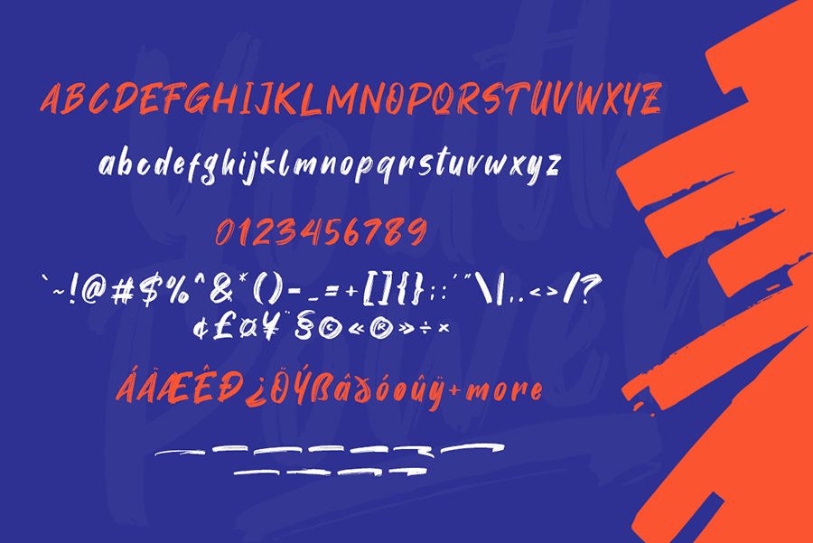 Youth Power Modern Brush Font