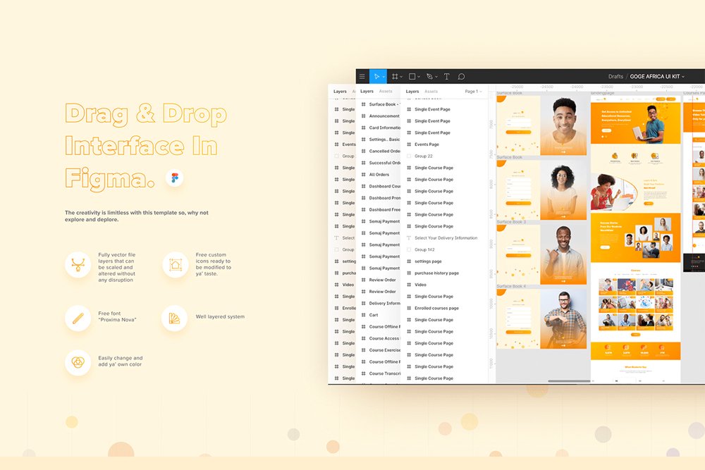 Free E-learning UI Kit