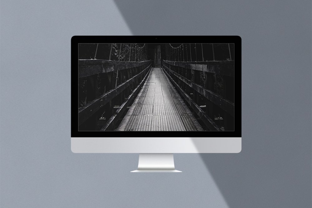 Free Minimalist iMac Mockup