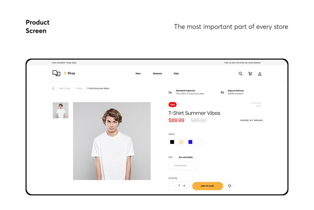 Responsive eCommerce UI kit