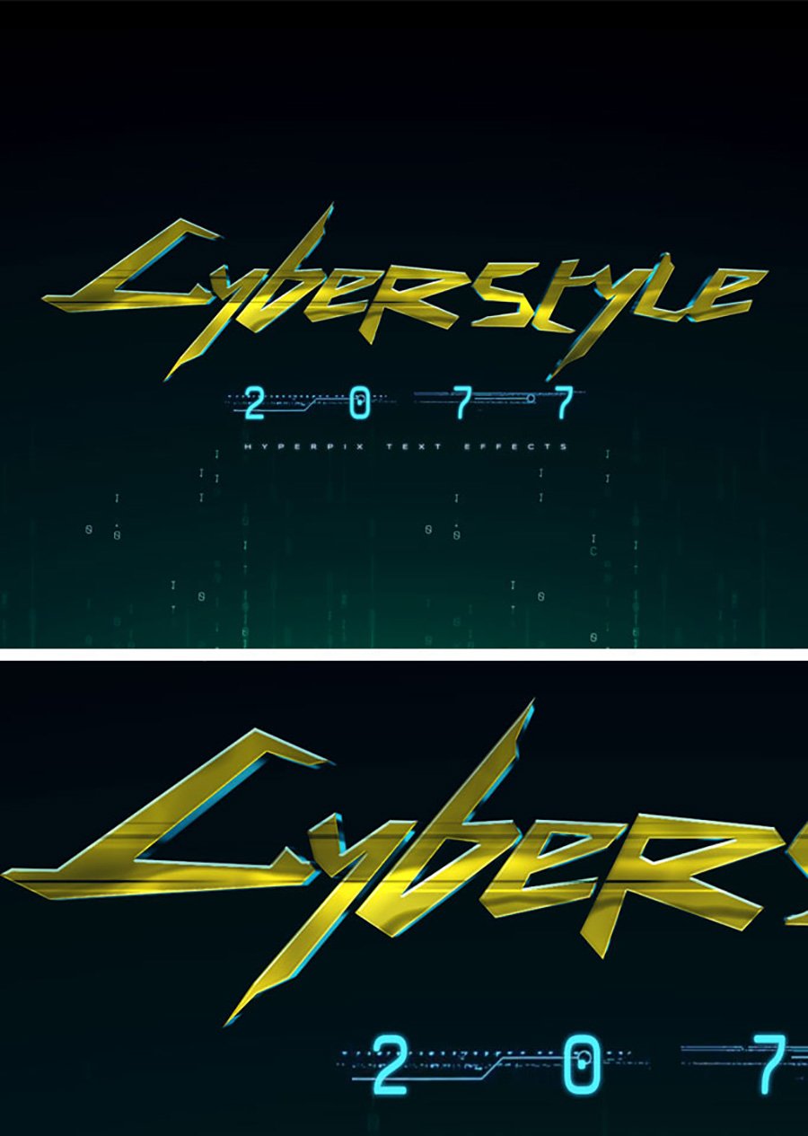 Cyberpunk 2077 Text Effect