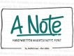 A Note - Handwritten Marker Font